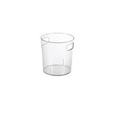 (S) Transparent Trash Can with Handles for Kitchen Bathroom Office