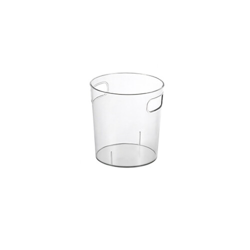 (S) Transparent Trash Can with Handles for Kitchen Bathroom Office