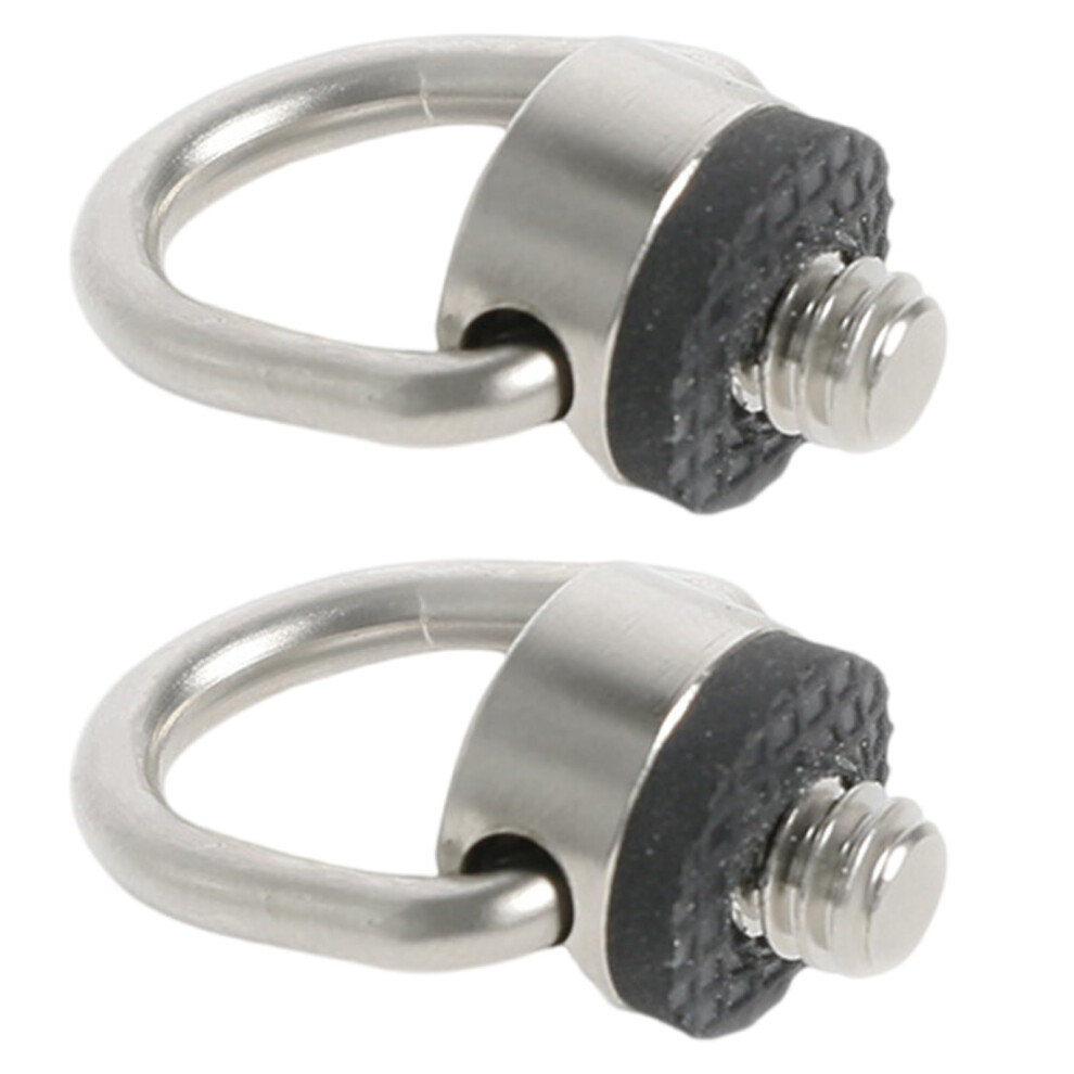 Stainless Steel D Rings Screw 1/4-20 Camera Fixing Screw With Rubber Padded For Tripods Dslr Camera Shoulder Straps 9393856193806