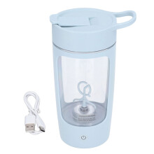 Electric Shaker Bottle 650mL USB Charging Blue BPA Free