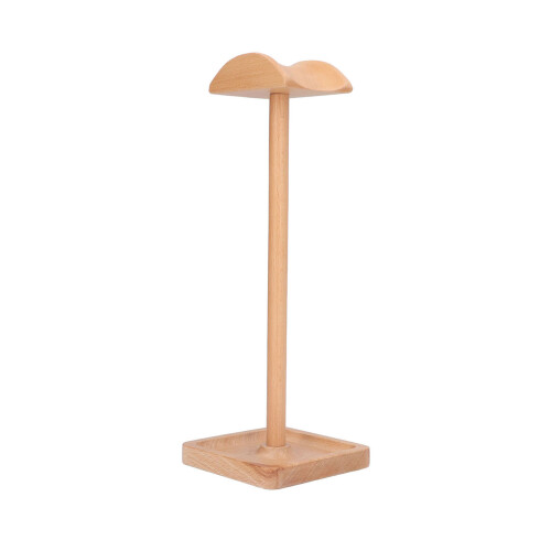 Wooden Headphone Holder Beech Headset Stand Desktop Display Shelf 2