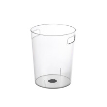 (7.48x6.30x8.66in) Transparent PET Desktop Trash Can Clear 7.48x6.30x8.66in