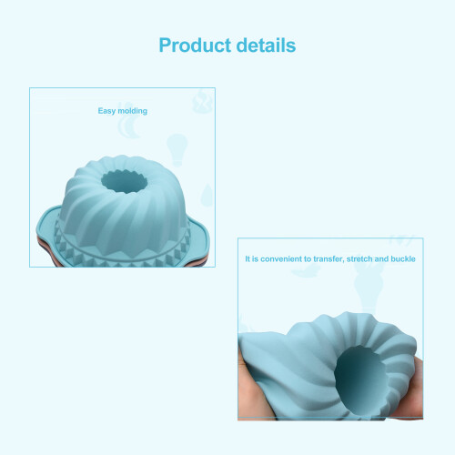 Double Ear Silicone Mousse Cake Mould High Temp Resistant Baking Tool 2