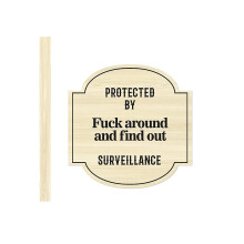 Surveillance Yard Sign Security Outdoor Protected Around