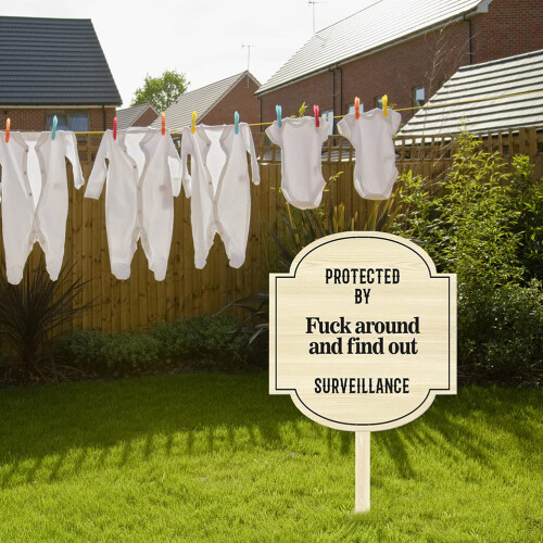 Surveillance Yard Sign Security Outdoor Protected Around 1