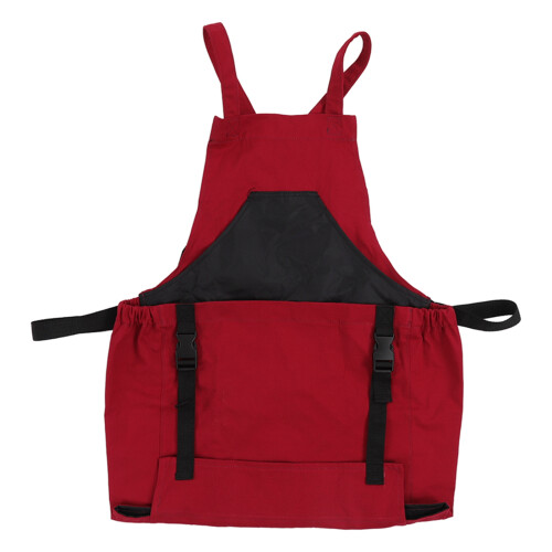 Gardening Apron Dark Red 210D PVC Waterproof Adjustable Straps