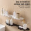 180 Degree Rotation Bathroom Corner Shelf Wall Mounted Storage Rack 5