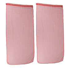 2 Pcs Red Ventilated Door Window Screen Curtains Bedroom Living Room