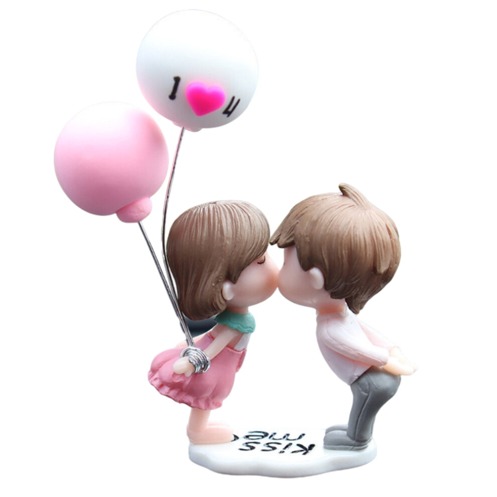 Resin Car Couple Ornament with Balloon Dashboard Decoration Gift