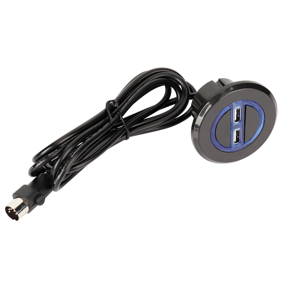 Power Recliner Switch Round Button Control With Dual Usb, Abs Material, Flame Retardant, 5-Pin Connector 9016109243447