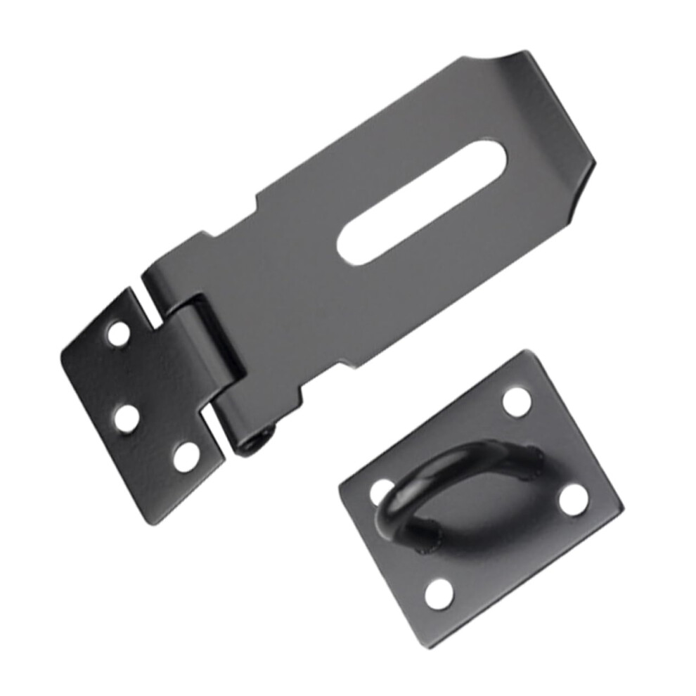 Heavy Duty Stainless Steel Hasp Latch 2 Pack Theft Lock Buckle Polished Edges Thickened For Doors Cabinets And Gates 9393856194360
