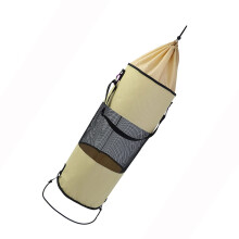 Boat Trash Container Large Capacity Breathable Mesh Bag Khaki For Kayaking Boating Camping Cruise Ship Compatible