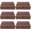 6 Pcs Wooden Storage Case With Lock Brown 9