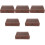 6 Pcs Wooden Storage Case With Lock Brown 10