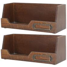 Square Wooden Boxes For Drawer Organizer 6pcs 6.7x2.6x2.6in
