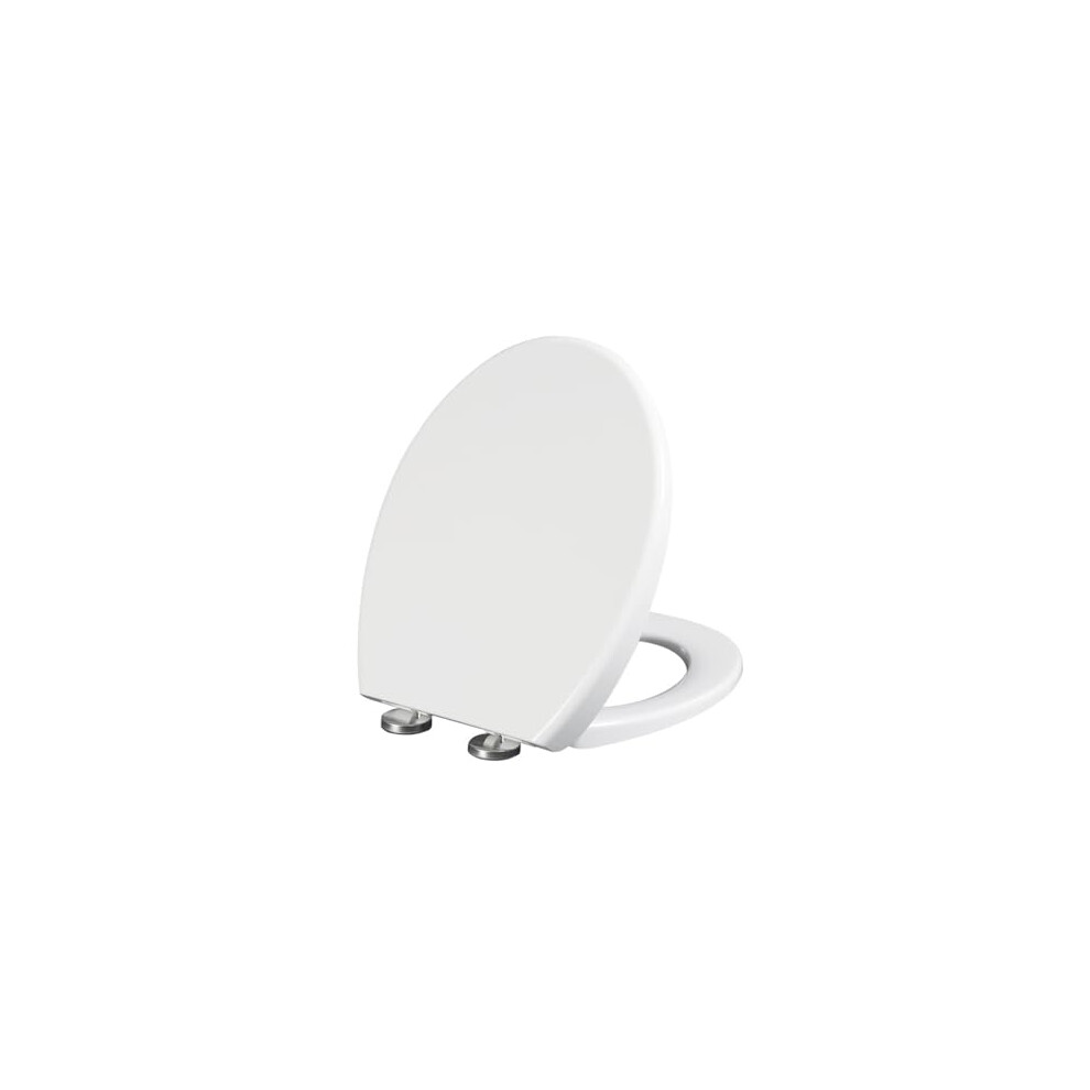 Bathroom Toilet Lid Oval Toilet Seat Polypropylene Model 01B Soft-Close Adjustable Hinge Quick-Release 9016109243577