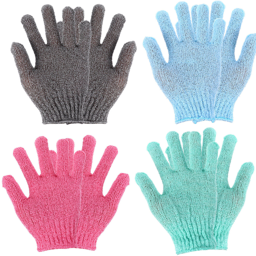 Solustre 12 Pairs Mud Scrubbing Gloves Body Scrubber Nylon