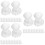 12Pièces Figurines De Chiot En Mousse Blanche DIY Pour Enfants 9