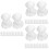 12Pièces Figurines De Chiot En Mousse Blanche DIY Pour Enfants 8