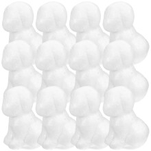 12Pièces Figurines De Chiot En Mousse Blanche DIY Pour Enfants