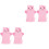4Stk Baby Badekatzenhandschuhe Pink Exfolierend 5