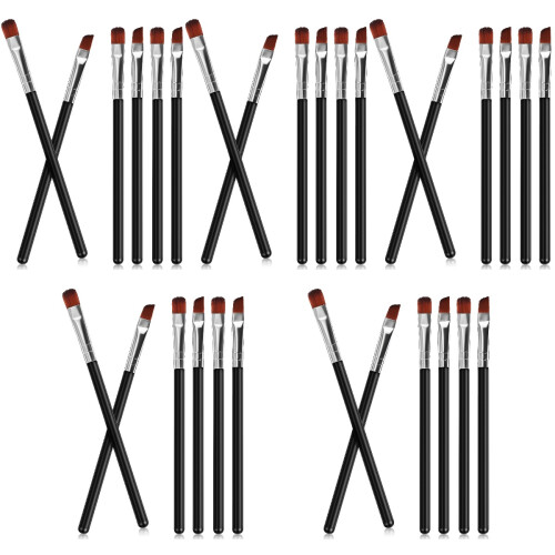 Set Of 5 Angled Makeup Brush Eyeshadow Brushes Eyebrow For Eyebrows 2