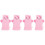 4Stk Baby Badekatzenhandschuhe Pink Exfolierend 4