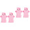 4Stk Baby Badekatzenhandschuhe Pink Exfolierend 6