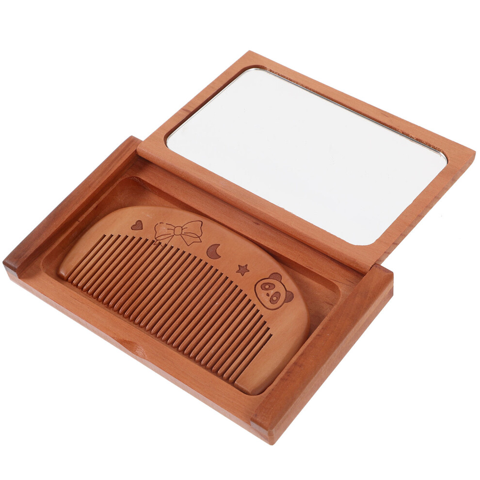 Solustre 3Pcs Folding Mirror Portable Compact With Comb