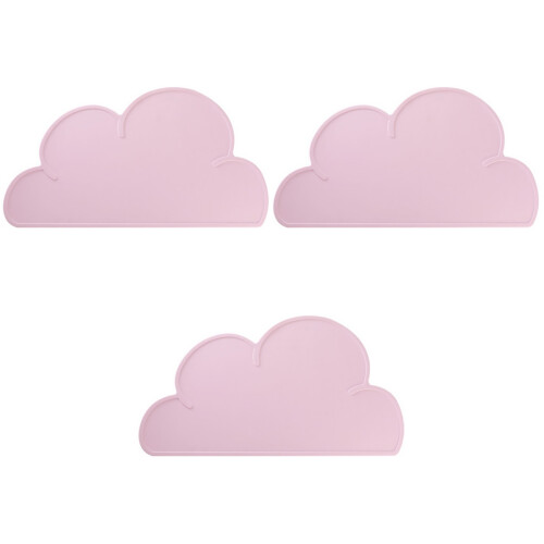 3 Pcs Silicone Placemat Cartoon Cloud Dining Mat For Kids 2