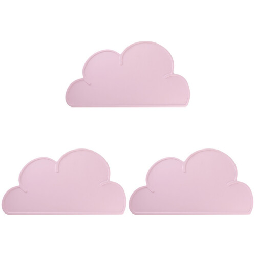 3 Pcs Silicone Placemat Cartoon Cloud Dining Mat For Kids 1