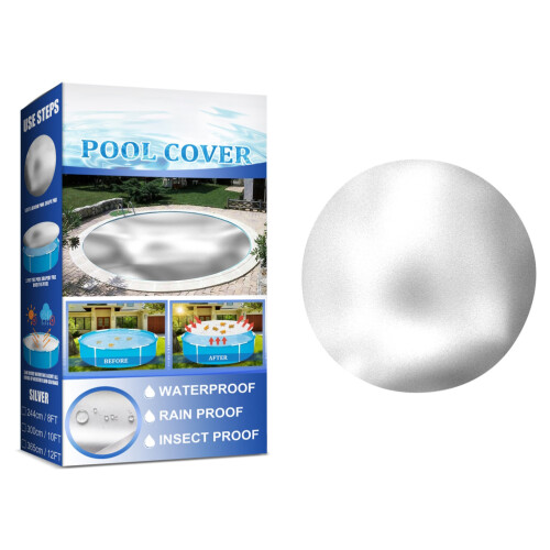 Round Swimming Pool Dust Cover Solar Heating Rainproof Shield