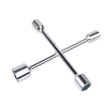 Lug Wrench 8mm 10mm 12mm 14mm Sockets, Universal Portable 4 Way Cross Lug Nut Remover, Professional Combination Wrench