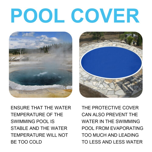 Round Swimming Pool Dust Cover Solar Heating Rainproof Shield 2