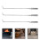 3Pcs Campfire Pokers For Fireplace And Camping Steel Tools Set 10