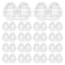100Pcs 2-Slot Clear Egg Cartons Container For Chicken Eggs