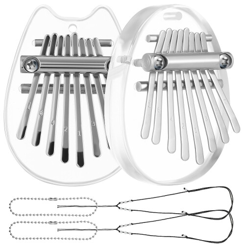 6 Pcs Mini Thumb Piano 8-Note Kalimba For Beginners 2