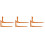3 Pack Sewing Measure Tool Tailor Craft Circle Clear Orange 5