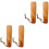 4 Pcs Smooth Wooden Shoehorns Shoe Lifting Tools 3
