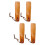 4 Pcs Smooth Wooden Shoehorns Shoe Lifting Tools 7
