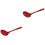 2Pcs Food Grade Silicone Colander Spoon Large Capacity Red 3