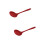2Pcs Food Grade Silicone Colander Spoon Large Capacity Red 7