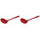 2Pcs Food Grade Silicone Colander Spoon Large Capacity Red 2