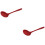 2Pcs Food Grade Silicone Colander Spoon Large Capacity Red 6