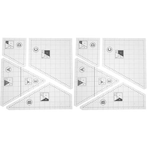 2 Sets Sewing Template Kit Products Supplies Crafting Template'S 1