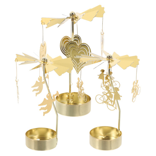 6 Pcs Valentine's Day Rotating Tea Light Candle Holder For Party Decor 2