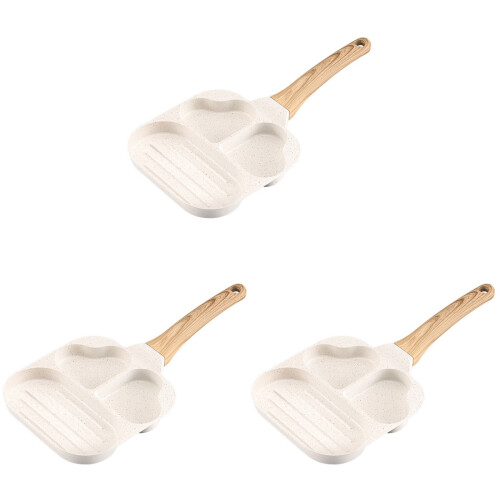 3Pcs Convenient Adorable Shaped Frying Pan Breakfast Egg Handle Pan 1