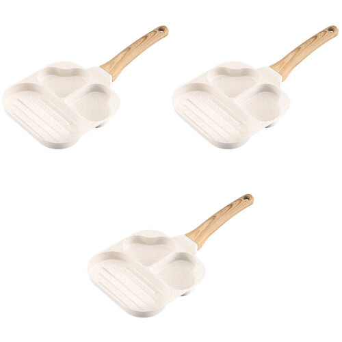 3Pcs Convenient Adorable Shaped Frying Pan Breakfast Egg Handle Pan 2