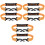 6Pièces Attache Robuste Nylon Orange Pour Chaussures De Skating 3