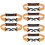 6Pièces Attache Robuste Nylon Orange Pour Chaussures De Skating 6